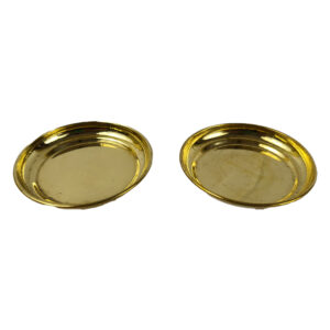 Brass Prasadam Plates 11cm (1 pair)